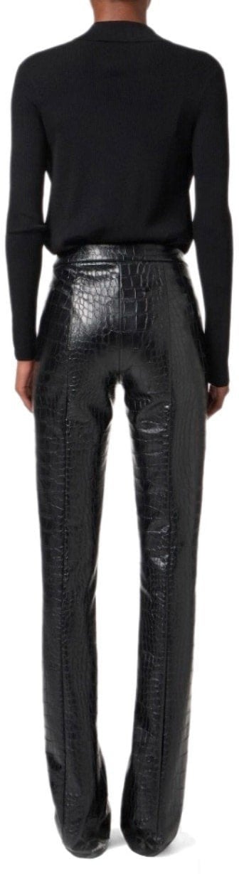 Elisabetta Franchi ELISABETTA FRANCHI PANTS WITH CROCO-PRINT Zwart
