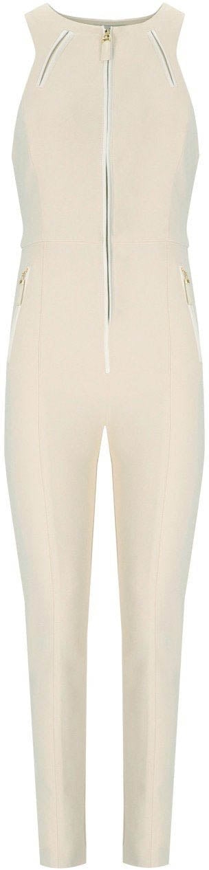 Elisabetta Franchi ELISABETTA FRANCHI MILK ZIPPED JUMPSUIT Wit