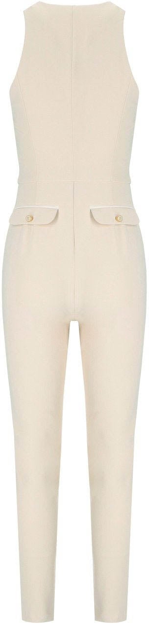 Elisabetta Franchi ELISABETTA FRANCHI MILK ZIPPED JUMPSUIT Wit