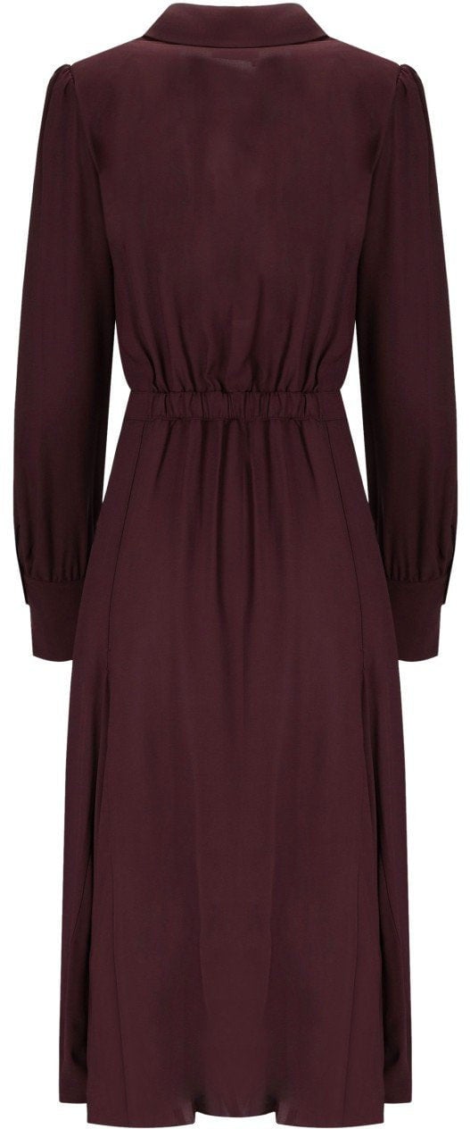 Elisabetta Franchi ELISABETTA FRANCHI MERLOT MIDI DRESS Rood
