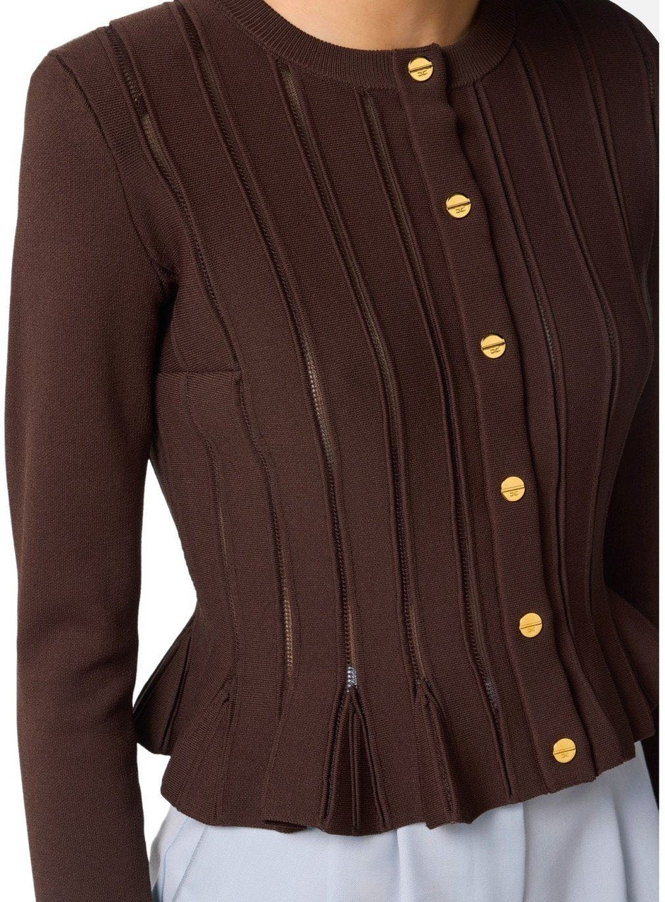 Elisabetta Franchi ELISABETTA FRANCHI COFFEE CARDIGAN Bruin