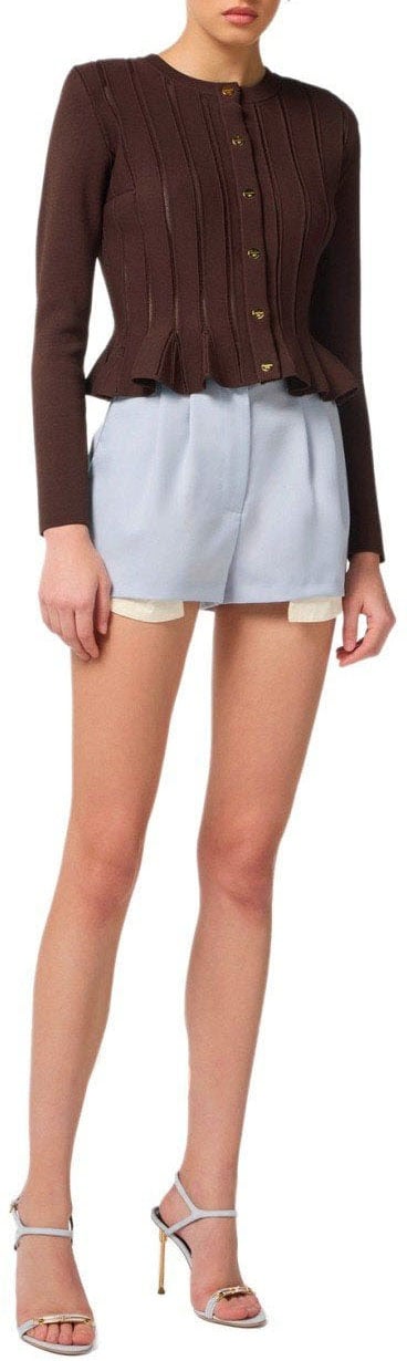 Elisabetta Franchi ELISABETTA FRANCHI COFFEE CARDIGAN Bruin