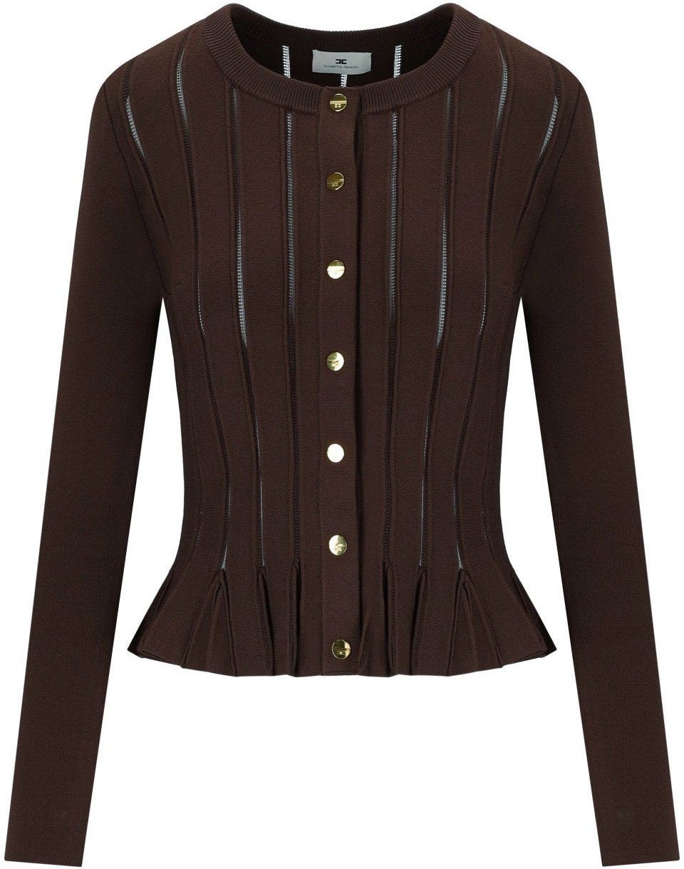 Elisabetta Franchi ELISABETTA FRANCHI COFFEE CARDIGAN Bruin