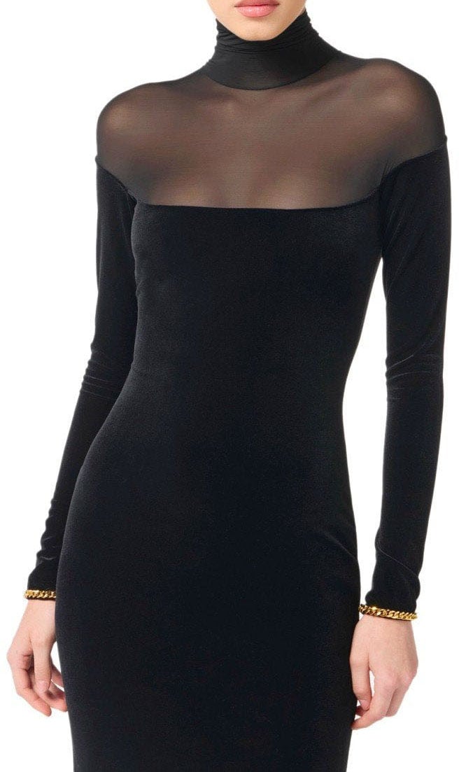 Elisabetta Franchi ELISABETTA FRANCHI RED CARPET DRESS Zwart