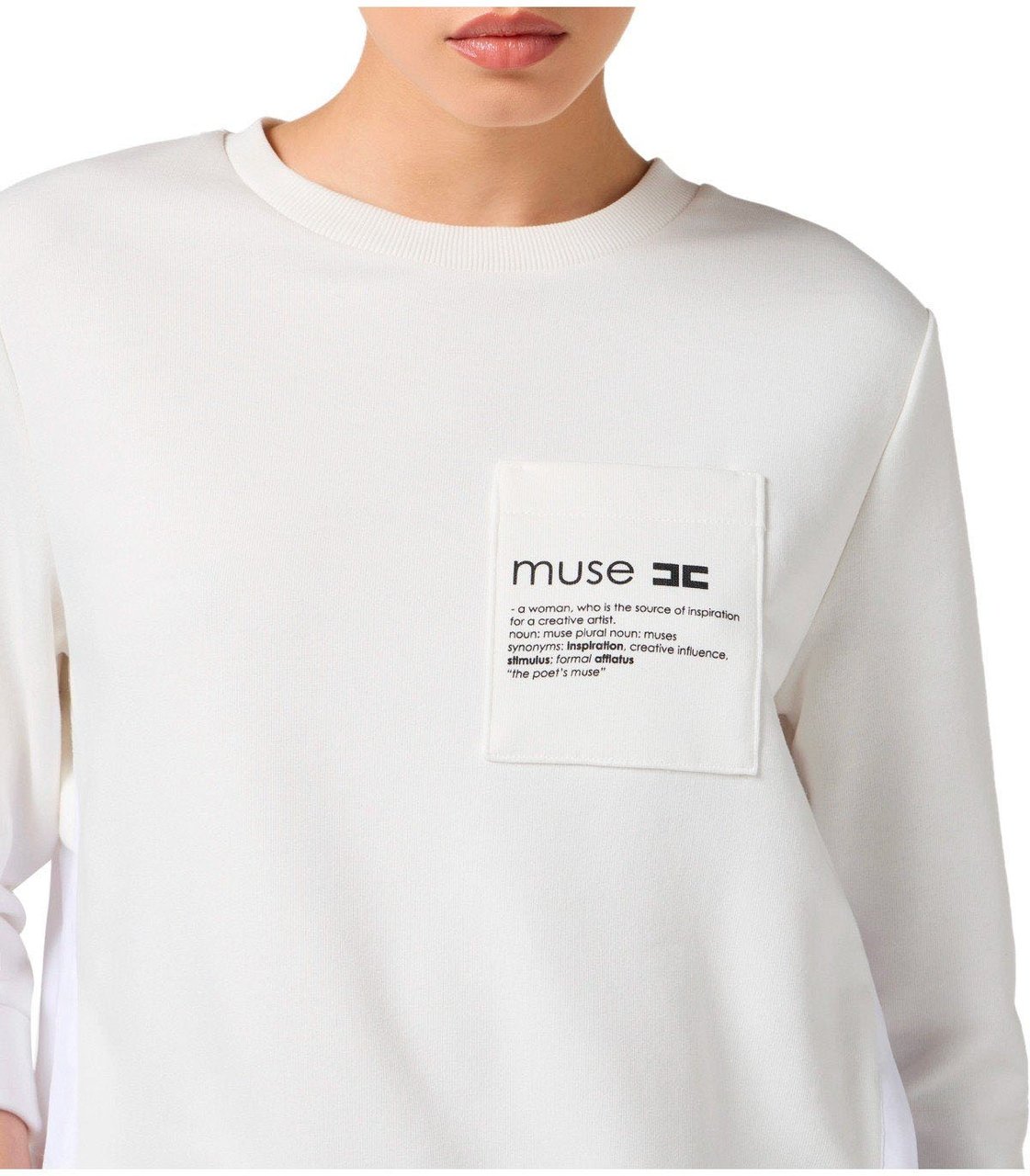 Elisabetta Franchi ELISABETTA FRANCHI IVORY SWEATSHIRT Wit