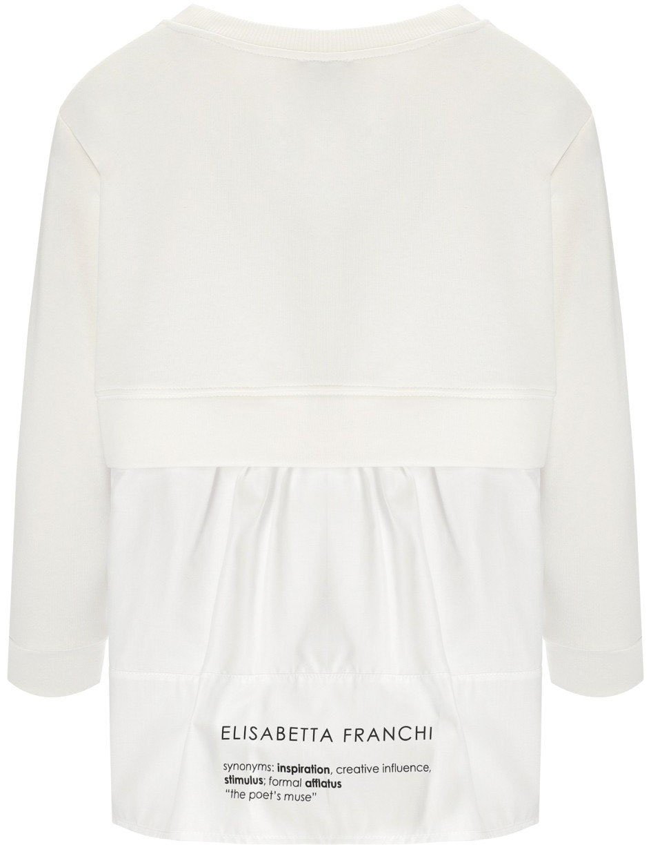 Elisabetta Franchi ELISABETTA FRANCHI IVORY SWEATSHIRT Wit