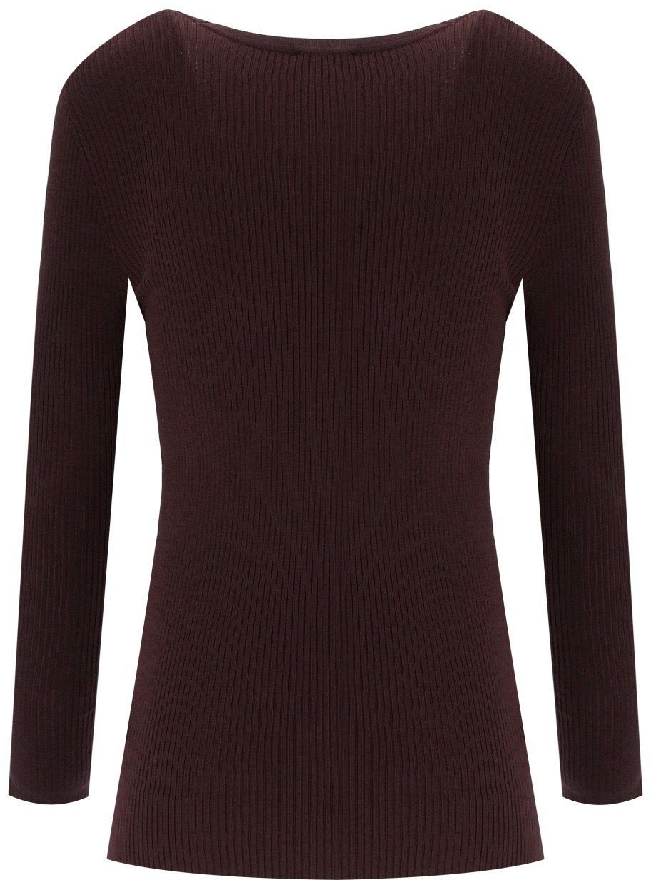 Elisabetta Franchi ELISABETTA FRANCHI MERLOT BUTTONED PULL Rood