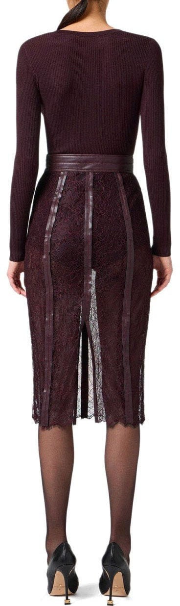 Elisabetta Franchi ELISABETTA FRANCHI MERLOT BUTTONED PULL Rood