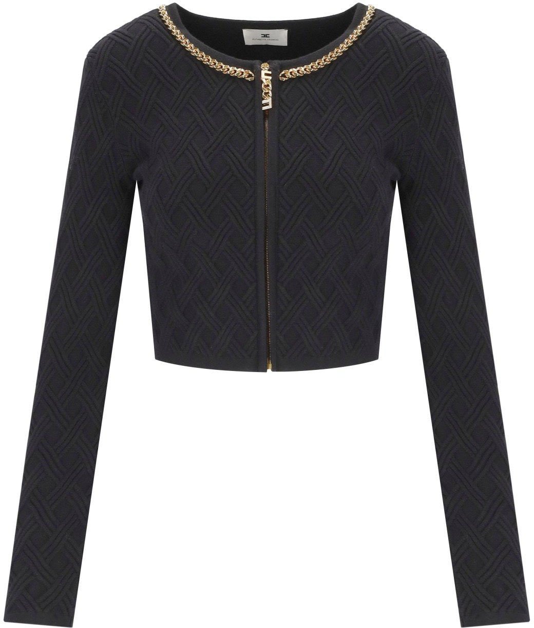 Elisabetta Franchi ELISABETTA FRANCHI CROP CARDIGAN Zwart