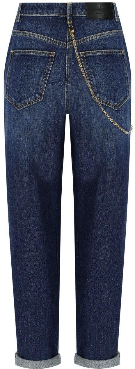 Elisabetta Franchi ELISABETTA FRANCHI JEANS WITH CHAIN Blauw