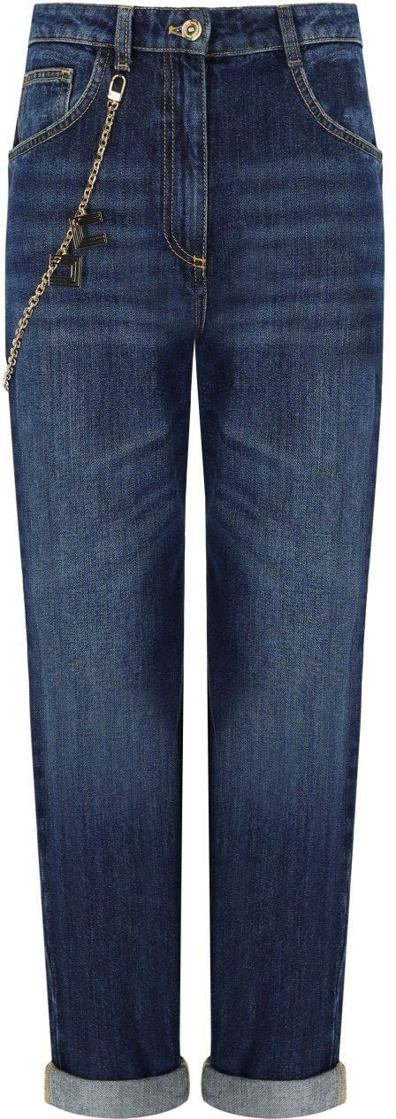Elisabetta Franchi ELISABETTA FRANCHI JEANS WITH CHAIN Blauw