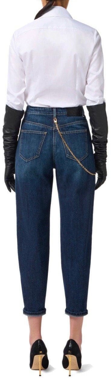 Elisabetta Franchi ELISABETTA FRANCHI JEANS WITH CHAIN Blauw