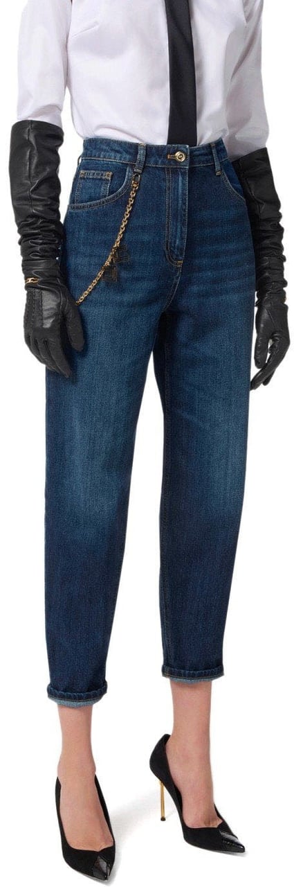 Elisabetta Franchi ELISABETTA FRANCHI JEANS WITH CHAIN Blauw