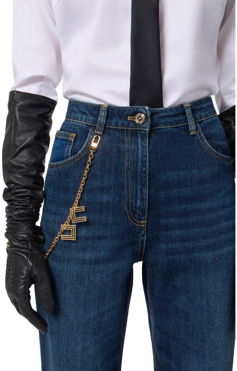 Elisabetta Franchi ELISABETTA FRANCHI JEANS WITH CHAIN Blauw