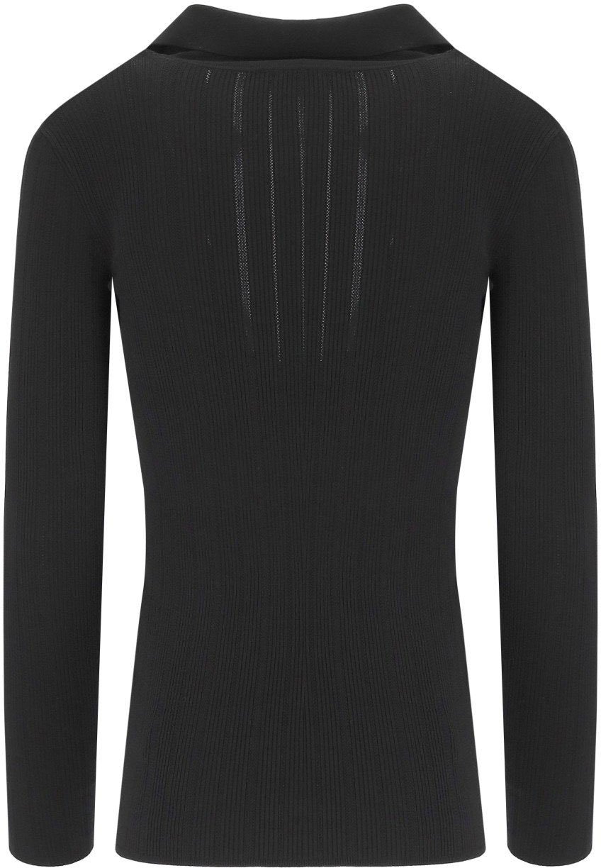 Elisabetta Franchi ELISABETTA FRANCHI POLO SWEATER Zwart