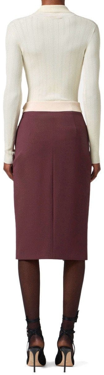 Elisabetta Franchi ELISABETTA FRANCHI MILK POLO PULLOVER Wit