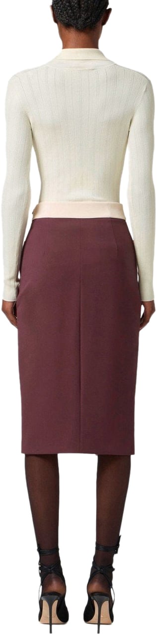 Elisabetta Franchi ELISABETTA FRANCHI MILK POLO PULLOVER Wit