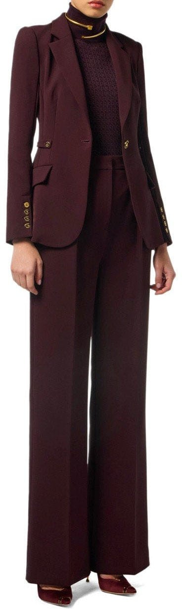 Elisabetta Franchi ELISABETTA FRANCHI MERLOT TURTLENECK SWEATER Rood