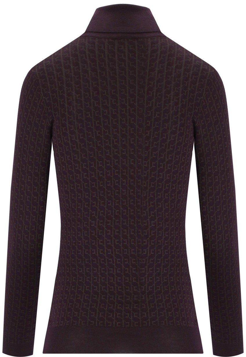 Elisabetta Franchi ELISABETTA FRANCHI MERLOT TURTLENECK SWEATER Rood