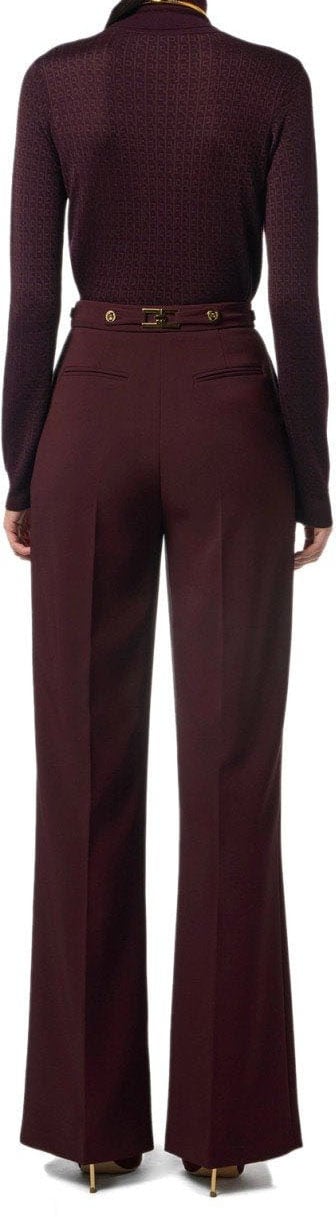 Elisabetta Franchi ELISABETTA FRANCHI MERLOT TURTLENECK SWEATER Rood