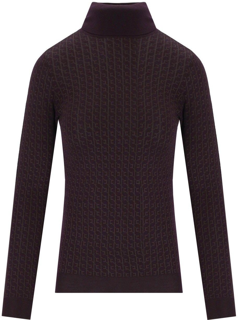 Elisabetta Franchi ELISABETTA FRANCHI MERLOT TURTLENECK SWEATER Rood