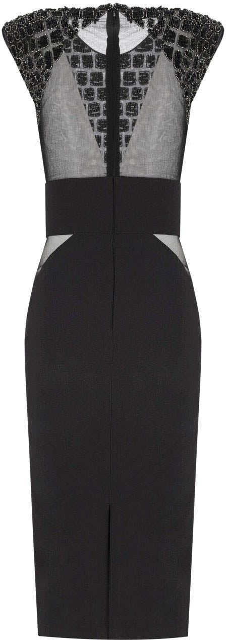 Elisabetta Franchi ELISABETTA FRANCHI MIDI DRESS WITH SEQUINS Zwart