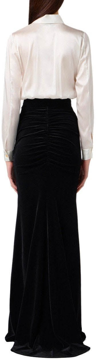 Elisabetta Franchi ELISABETTA FRANCHI RED CARPET IVORY AND BLACK DRESS Wit