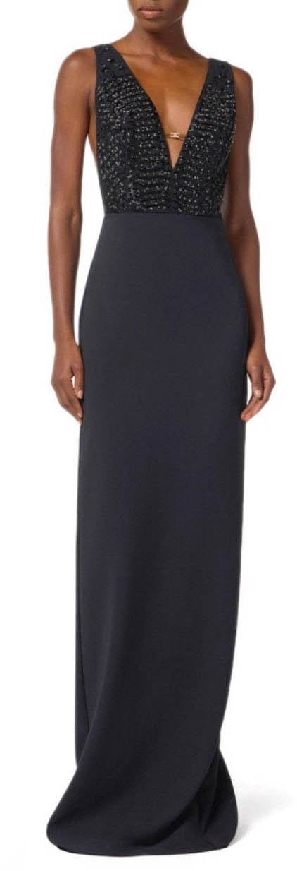 Elisabetta Franchi ELISABETTA FRANCHI RED CARPET DRESS Zwart