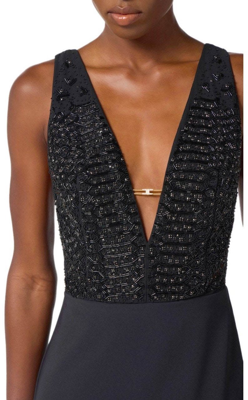 Elisabetta Franchi ELISABETTA FRANCHI RED CARPET DRESS Zwart