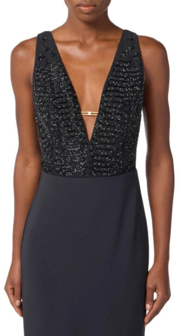 Elisabetta Franchi ELISABETTA FRANCHI RED CARPET DRESS Zwart