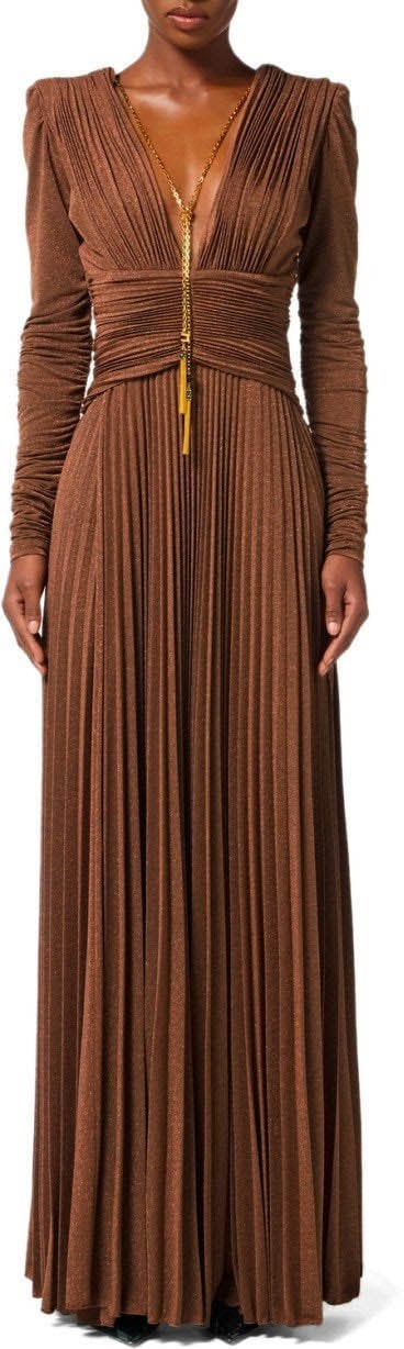 Elisabetta Franchi ELISABETTA FRANCHI RED CARPET SUGAR DRESS Bruin