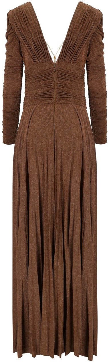 Elisabetta Franchi ELISABETTA FRANCHI RED CARPET SUGAR DRESS Bruin