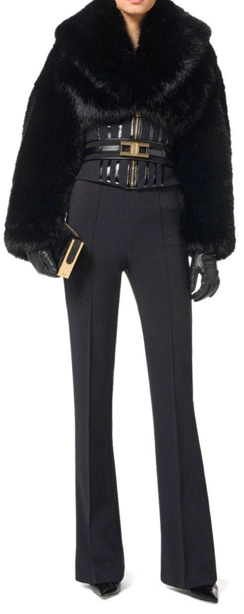 Elisabetta Franchi ELISABETTA FRANCHI BUSTIER JACKET Zwart