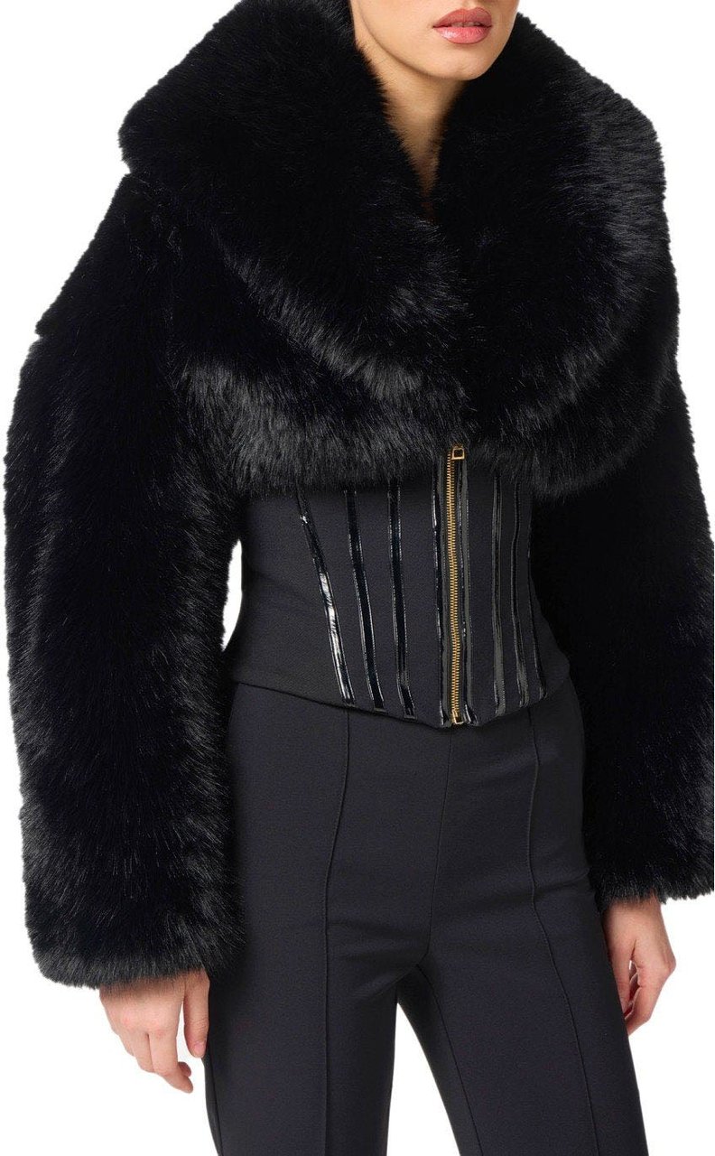 Elisabetta Franchi ELISABETTA FRANCHI BUSTIER JACKET Zwart