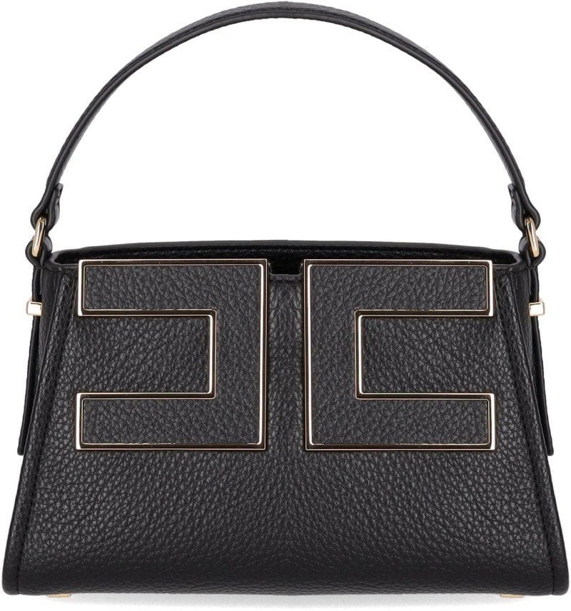 Elisabetta Franchi ELISABETTA FRANCHI HANDBAG WITH MAXI LOGO Zwart