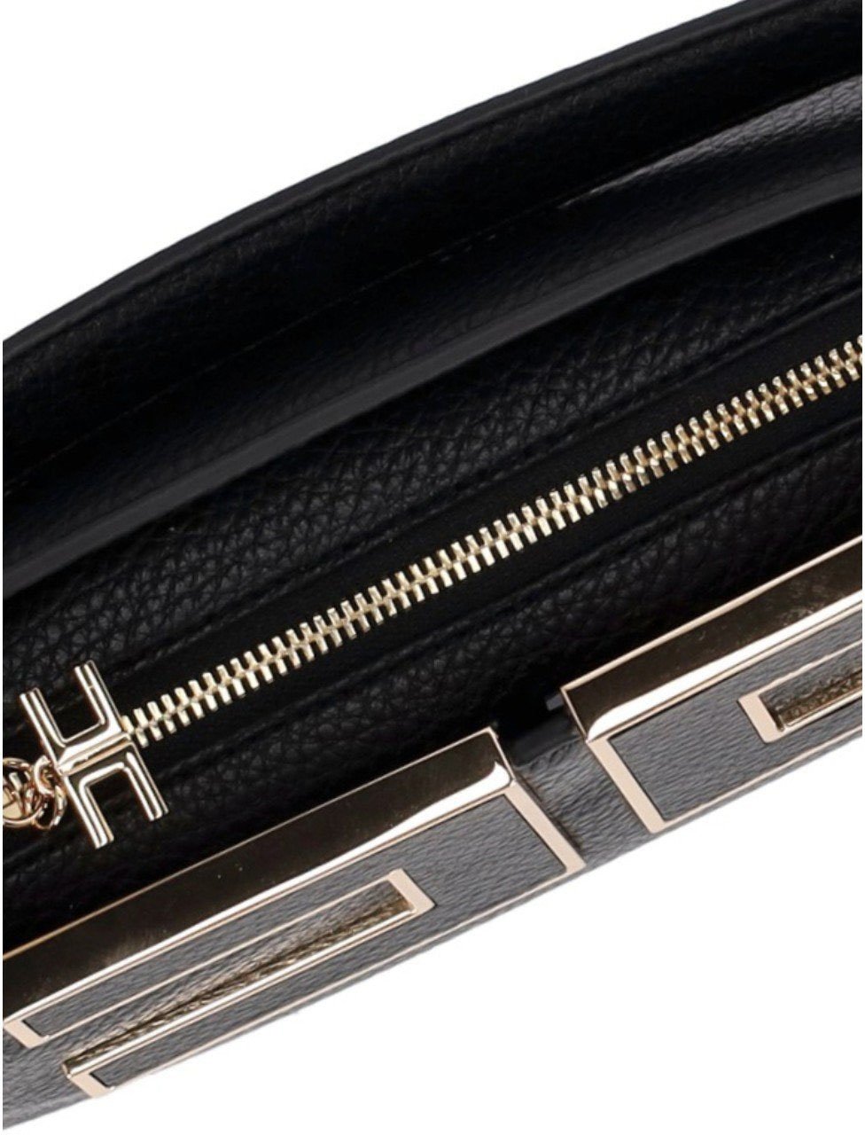 Elisabetta Franchi ELISABETTA FRANCHI HANDBAG WITH MAXI LOGO Zwart