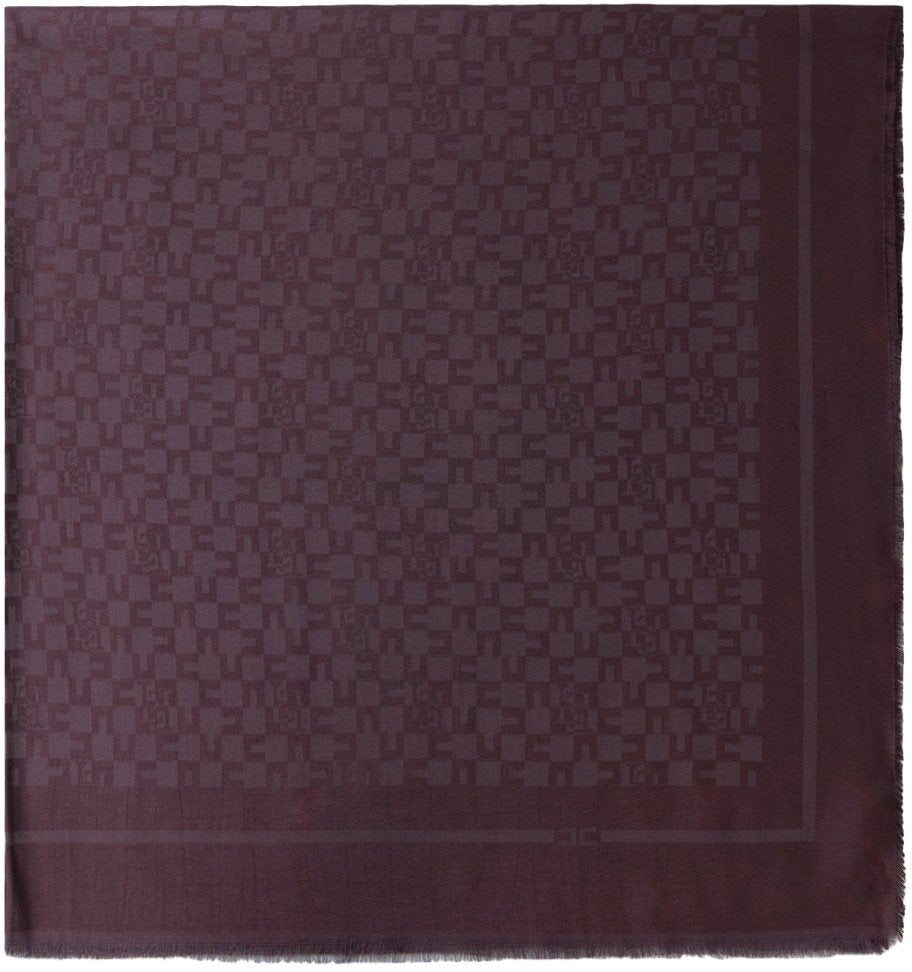 Elisabetta Franchi ELISABETTA FRANCHI MERLOT MONOGRAM SCARF Rood
