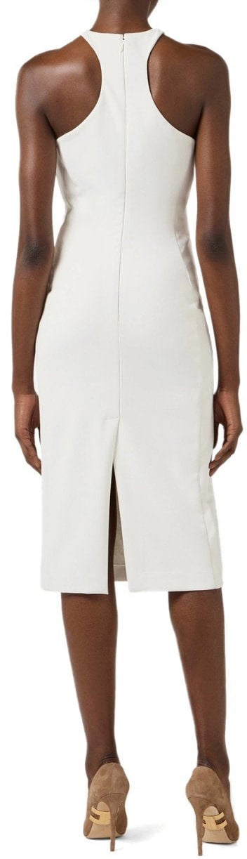 Elisabetta Franchi ELISABETTA FRANCHI IVORY MIDI DRESS Wit