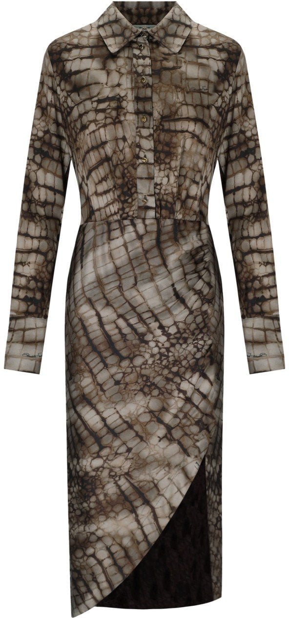 Elisabetta Franchi ELISABETTA FRANCHI ALLIGATOR PRINT DRESS Bruin