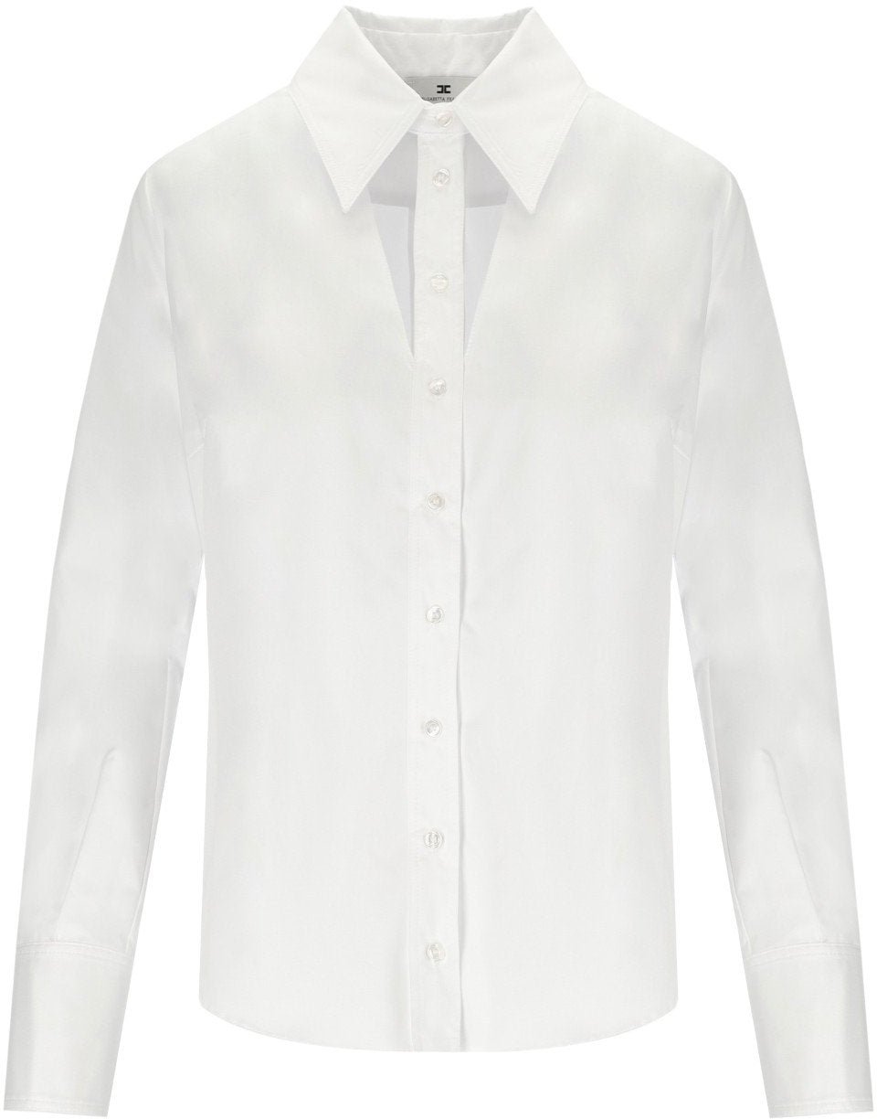 Elisabetta Franchi ELISABETTA FRANCHI CUT-OUT SHIRT Wit