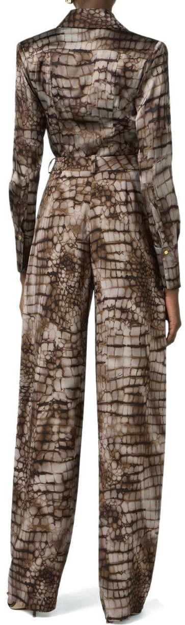 Elisabetta Franchi ELISABETTA FRANCHI ALLIGATOR PRINT SHIRT Bruin