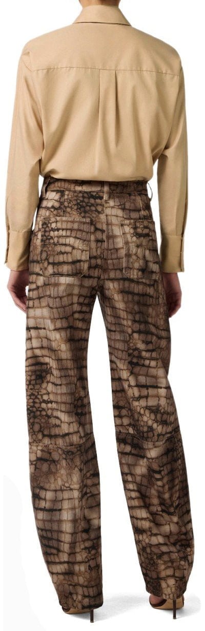 Elisabetta Franchi ELISABETTA FRANCHI CAMEL SHIRT WITH TIE Beige