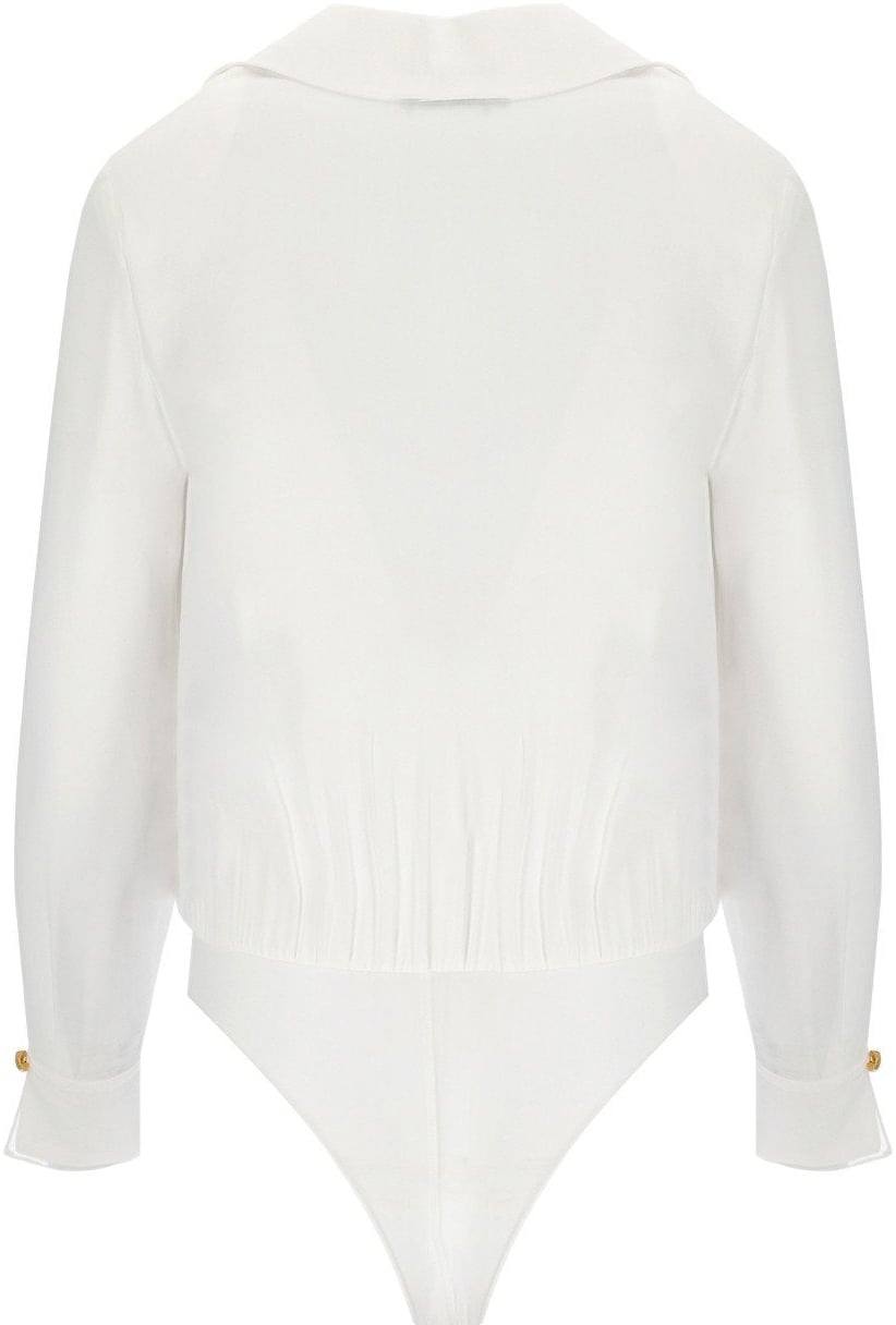 Elisabetta Franchi ELISABETTA FRANCHI IVORY BLOUSE-BODYSUIT Wit