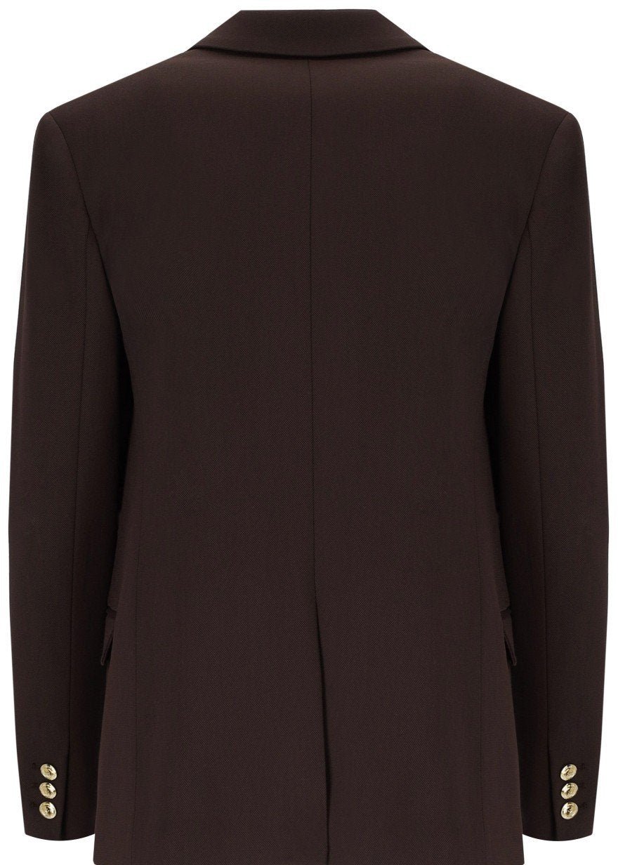 Elisabetta Franchi ELISABETTA FRANCHI DOUBLE-BREASTED BLAZER Bruin