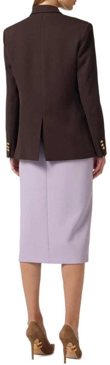 Elisabetta Franchi ELISABETTA FRANCHI DOUBLE-BREASTED BLAZER Bruin