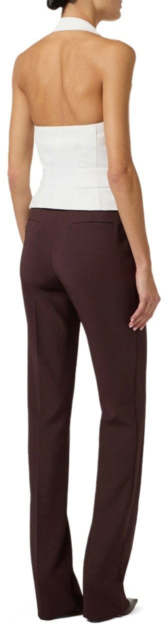 Elisabetta Franchi ELISABETTA FRANCHI IVORY BELTED VEST Wit