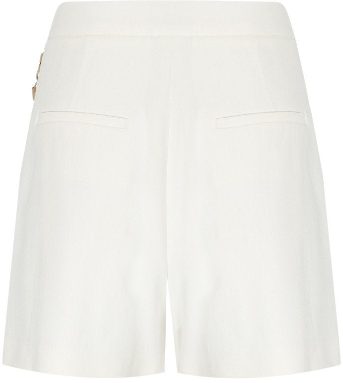 Elisabetta Franchi ELISABETTA FRANCHI IVORY SHORTS WITH CHAIN Wit