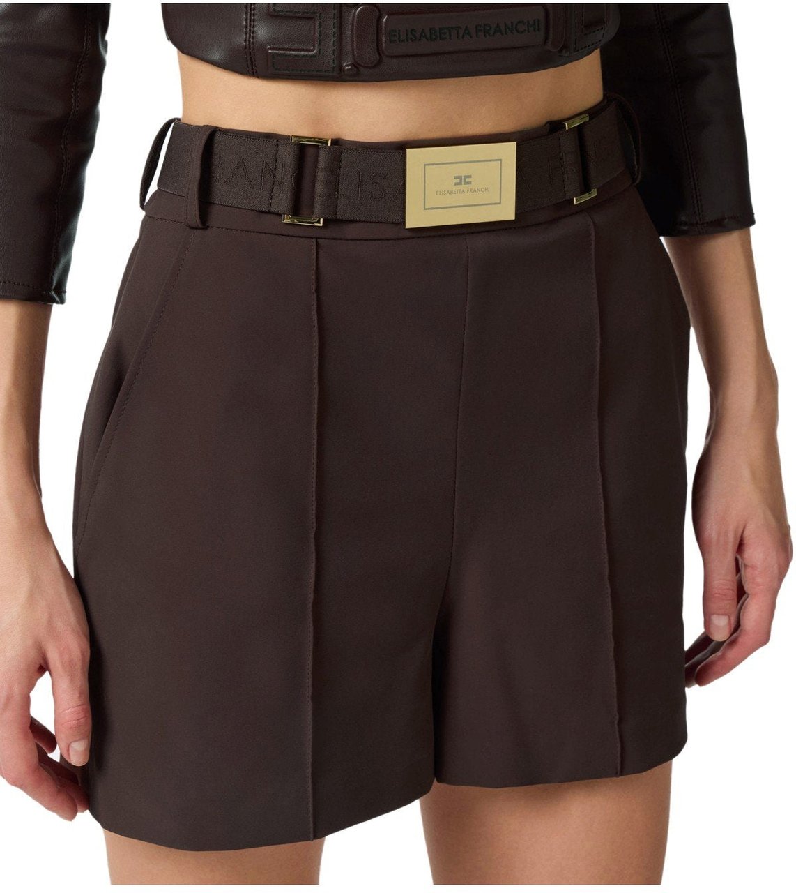 Elisabetta Franchi ELISABETTA FRANCHI BELTED SHORTS Bruin