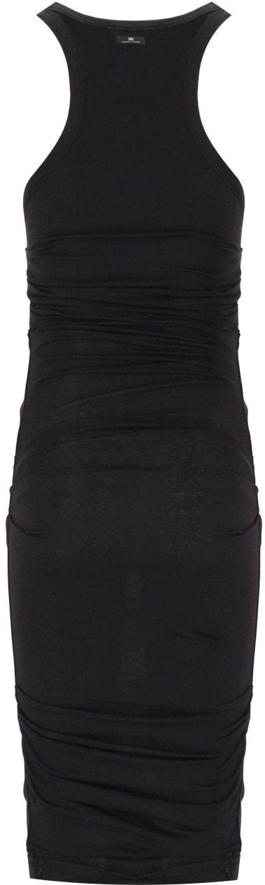 ELISABETTA FRANCHI MIDI JERSEY DRESS Zwart