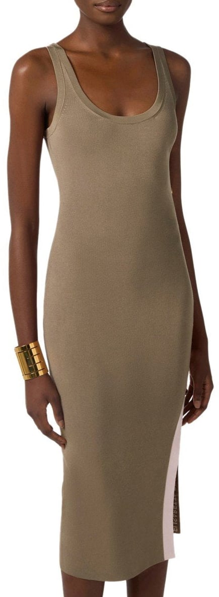 Elisabetta Franchi ELISABETTA FRANCHI KNITTED MIDI DRESS Beige
